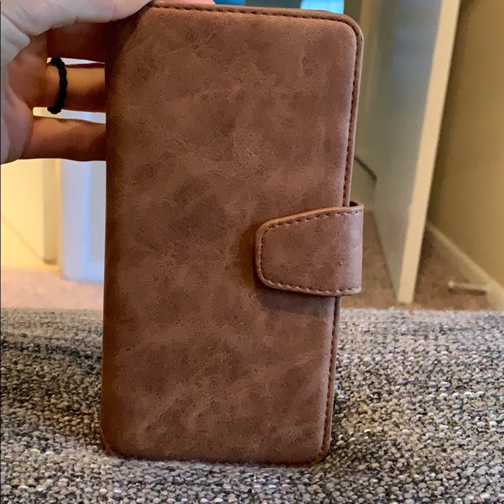 iPhone XS Max leather wallet case